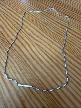 925 Sterling Silver Box-Link Choker- Silver 14”.
